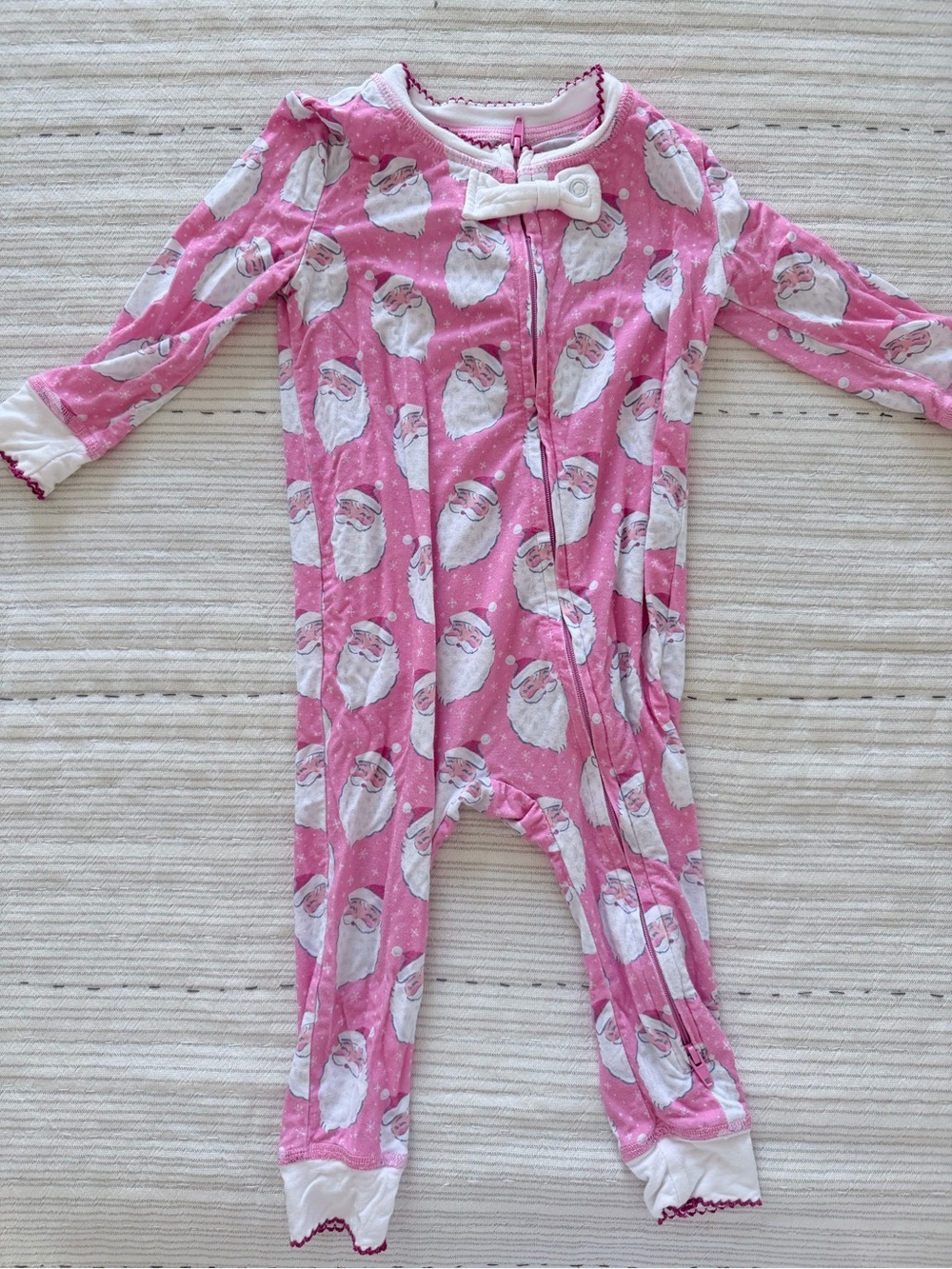 Shrimp & Grits Kids Santa Print Pajamas